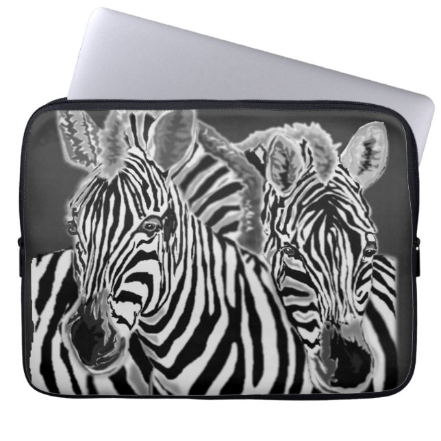 Capa Para Notebook Bolsa de laptop de zebra Casal (Frente)