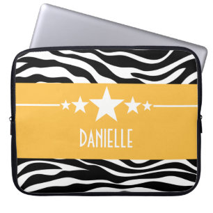 Capa Para Notebook Bolsa de laptop de Zebra da Estrela Sassônica Amar
