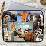 Capa Para Notebook Bolsa de laptop de Zoo Engraçado<br><div class="desc">Bolsa de laptop com uma colagem de animais engraçados e bonitos.</div>
