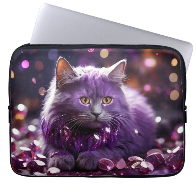 Capa Para Notebook Bolsa de laptop - Design de gato Na moda (Frente)