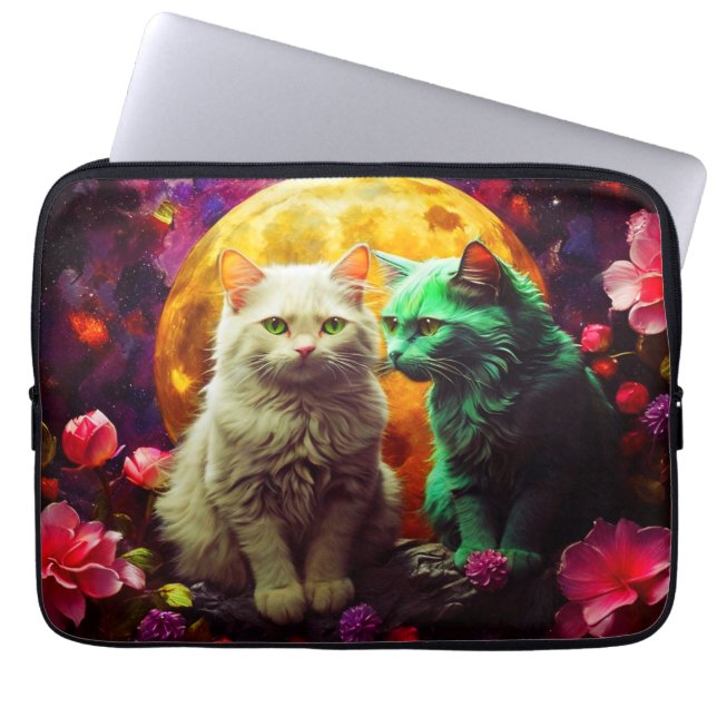 Capa Para Notebook Bolsa de laptop - Design de gato Na moda (Frente)