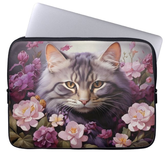 Capa Para Notebook Bolsa de laptop - Design de gato Na moda (Frente)
