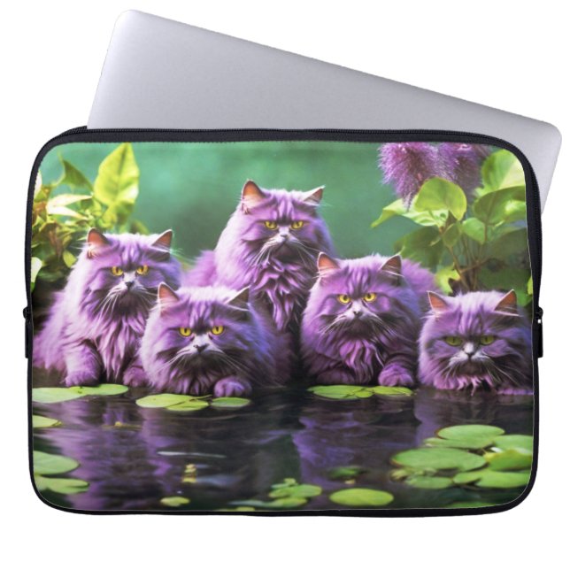 Capa Para Notebook Bolsa de laptop - Design de gato Na moda (Frente)