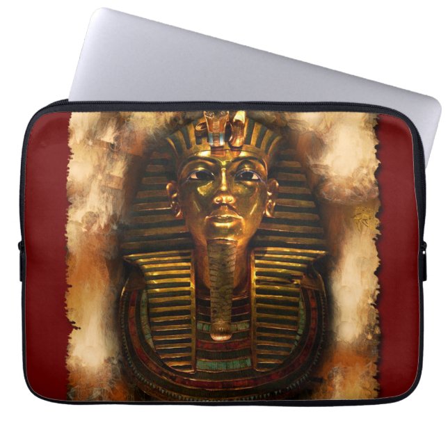 Capa Para Notebook Bolsa de laptop do antigo Pharaoh Tutankhamun egíp (Frente)