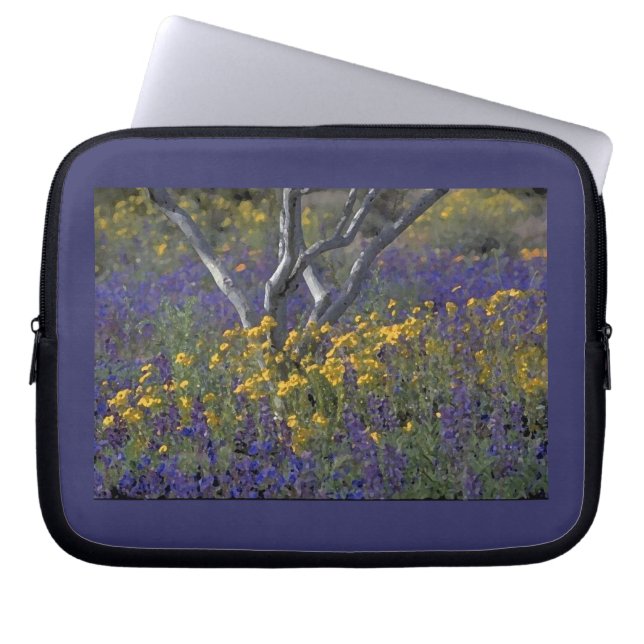 Capa Para Notebook Bolsa de laptop do California Lupine & Poppies (Frente)