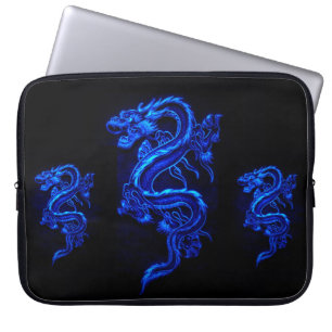 Capa Para Notebook Bolsa de laptop do Dragão Azul Asiático
