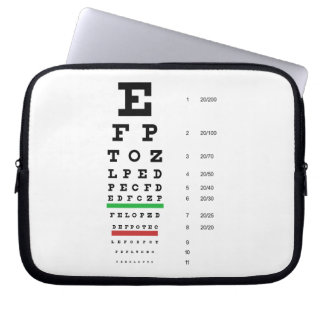 Capa Para Notebook Bolsa de laptop do gráfico de olhos Snellen