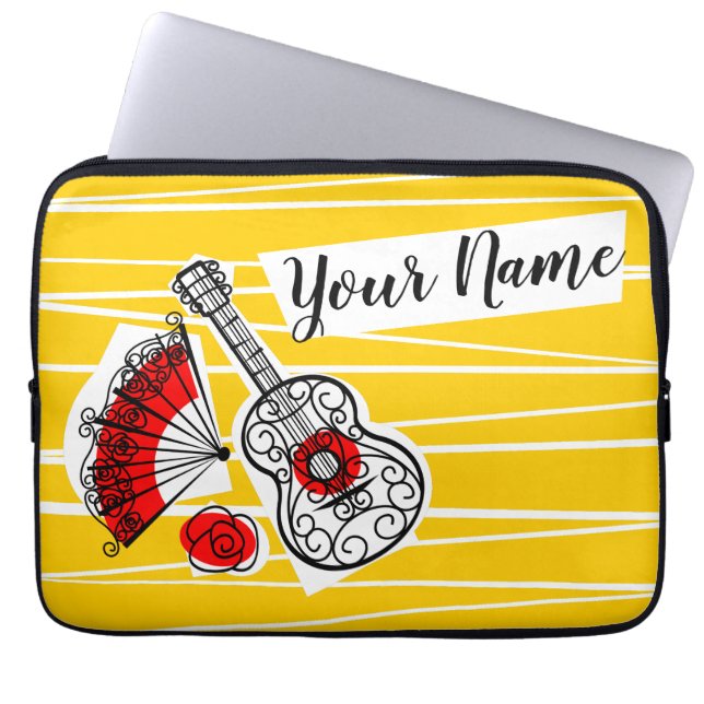 Capa Para Notebook Bolsa de laptop do nome das Souvenirs em espanhol (Frente)