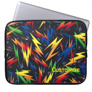 Capa Para Notebook Bolsa de laptop do padrão de raios coloridos