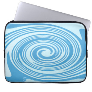 Capa Para Notebook Bolsa de laptop do padrão espiral psíquico azul