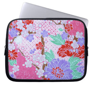 Capa Para Notebook Bolsa de laptop do padrão Sakura japonês