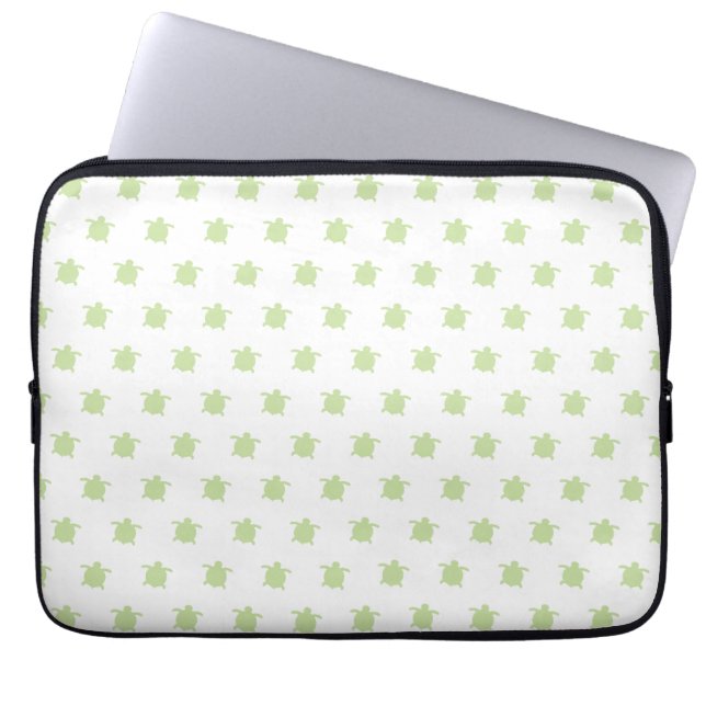 Capa Para Notebook Bolsa de laptop do padrão verde da tartaruga (Frente)