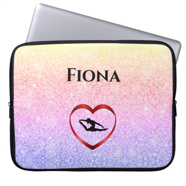 Capa Para Notebook Bolsa de laptop do Rainbow Gymnastics Neoprene Per (Frente)