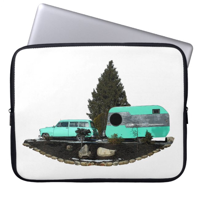 Capa Para Notebook Bolsa de laptop do Retro Camping Car (Frente)