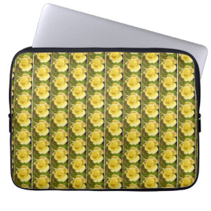 Capa Para Notebook Bolsa de laptop do Rosebud Amarelo