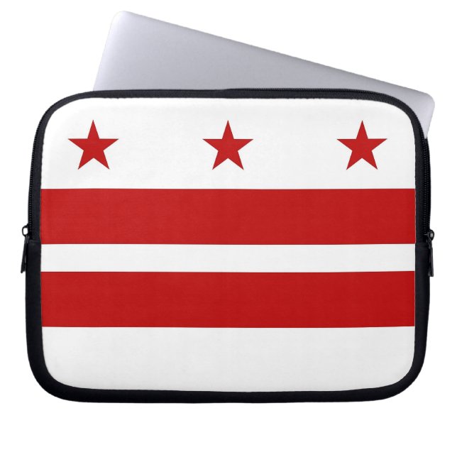Capa Para Notebook Bolsa de laptop do Sinalizador Washington DC (Frente)