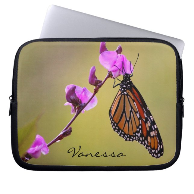 Capa Para Notebook Bolsa de laptop dos beijos da borboleta (Frente)