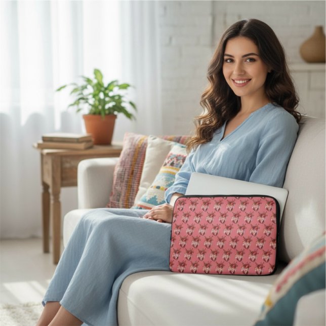 Capa Para Notebook Bolsa de laptop dos corações (Criador carregado)