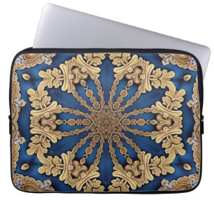 Capa Para Notebook Bolsa de laptop Dourada Azul