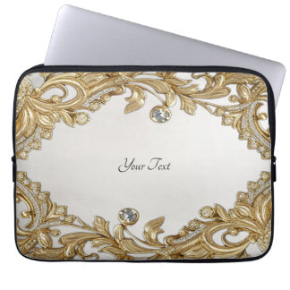 Capa Para Notebook Bolsa de laptop Dourada decorativa
