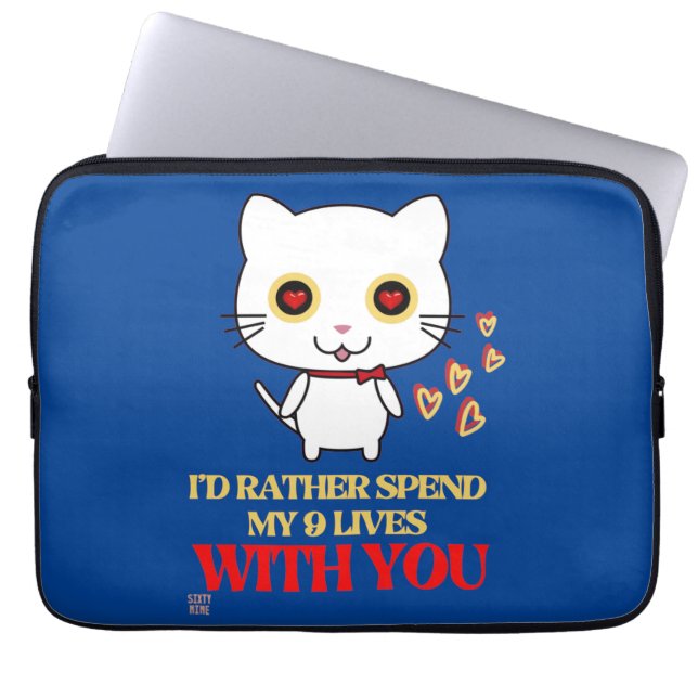 Capa Para Notebook bolsa de laptop engraçada "GATO GATO" (Frente)
