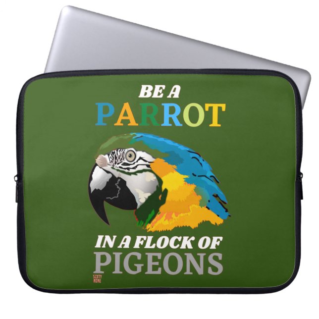 Capa Para Notebook bolsa de laptop engraçada "SER UM PARROT..." (Frente)