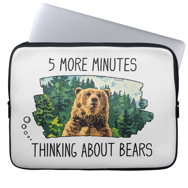 Capa Para Notebook Bolsa de laptop Engraçado do Urso (Frente)