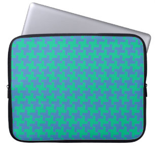 Capa Para Notebook Bolsa de laptop, Esmeralda e Dogtooth Azul