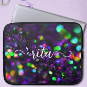 Capa Para Notebook Bolsa de laptop espumante roxa escura