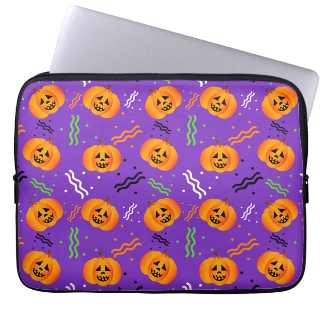 Capa Para Notebook Bolsa de laptop Festiva Jack-O'-Lanterna (Frente)
