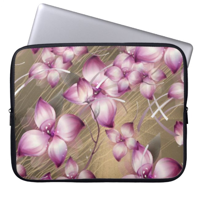 Capa Para Notebook Bolsa de laptop Floral (Frente)