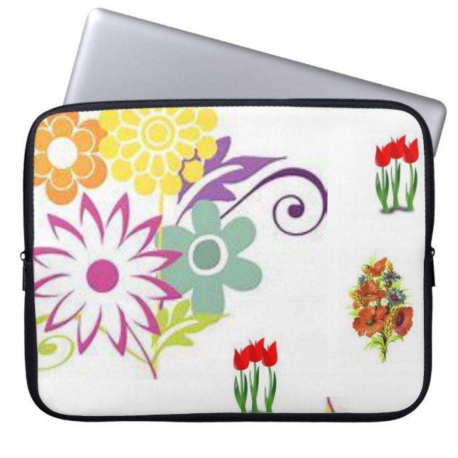 Capa Para Notebook Bolsa de laptop Floral (Frente)
