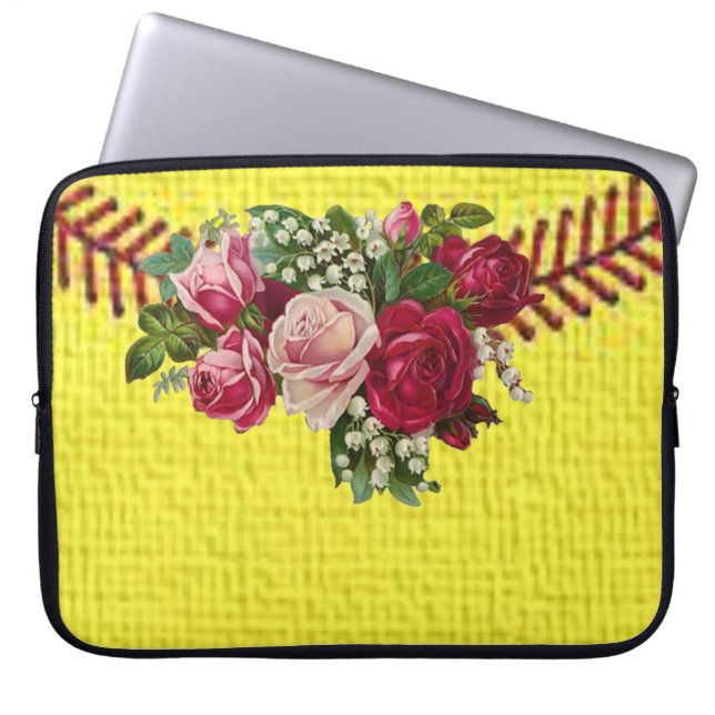 Capa Para Notebook Bolsa de laptop Floral (Frente)