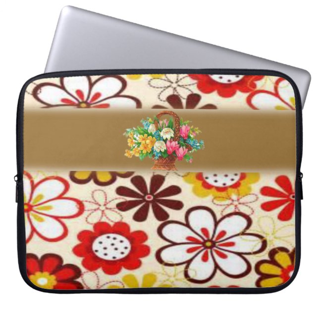 Capa Para Notebook Bolsa de laptop Floral (Frente)