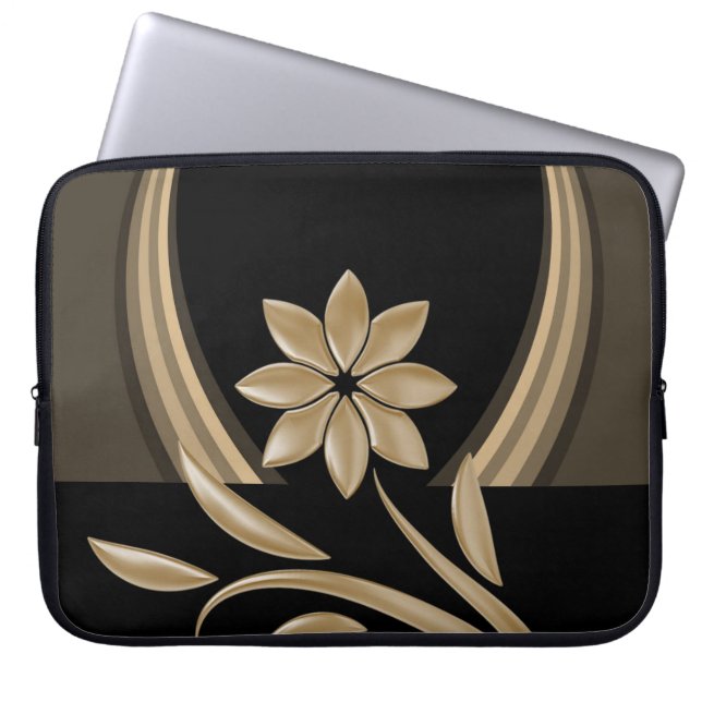 Capa Para Notebook Bolsa de laptop Floral (Frente)