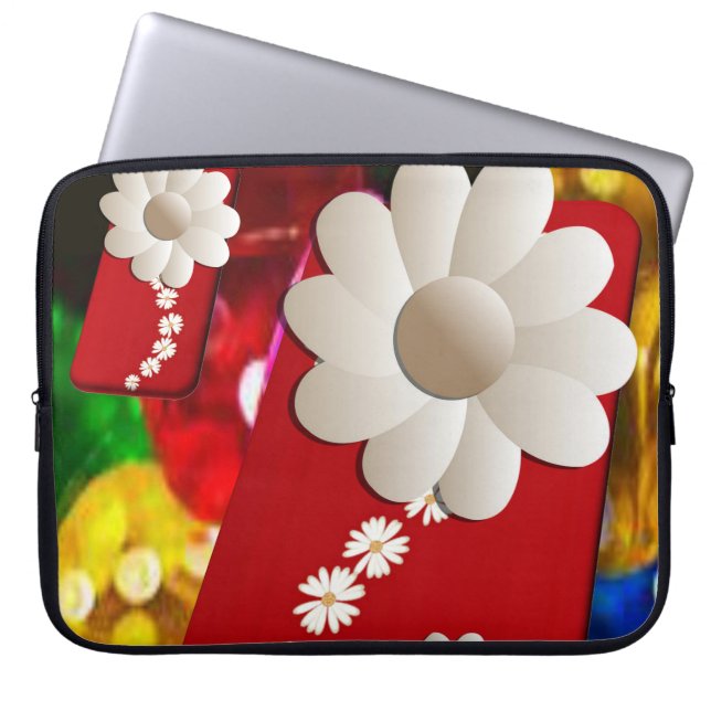 Capa Para Notebook Bolsa de laptop Floral (Frente)