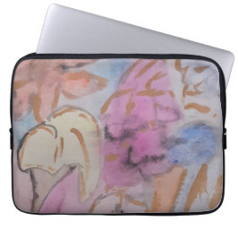 Capa Para Notebook Bolsa de laptop Floral abstrato Pastel