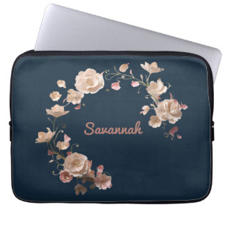 Capa Para Notebook Bolsa de laptop Floral de Neoprene Personalizada