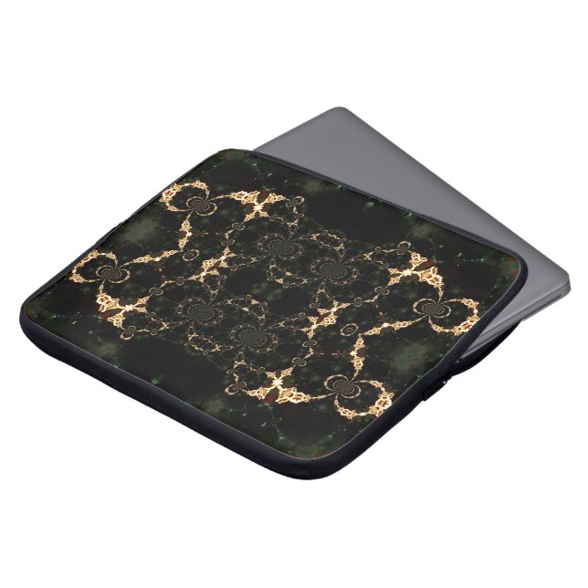 Capa Para Notebook Bolsa de laptop Fractal Psicodélica Galáxica (Frente Topo)