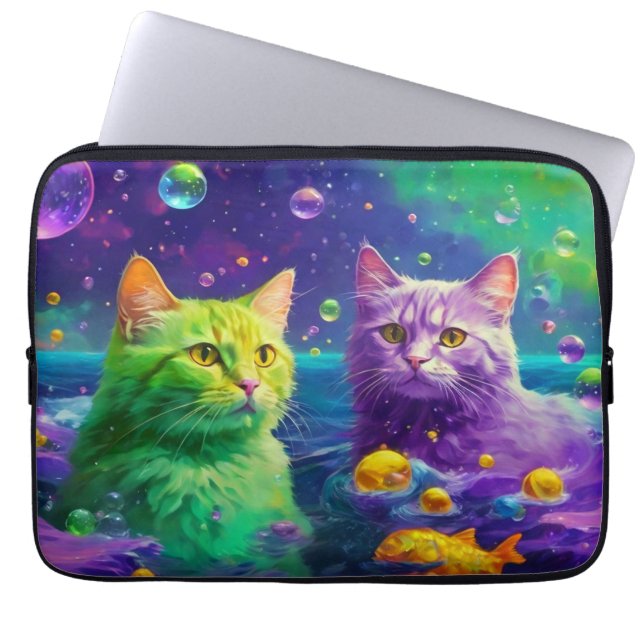 Capa Para Notebook Bolsa de laptop - Gato de Na moda (Frente)