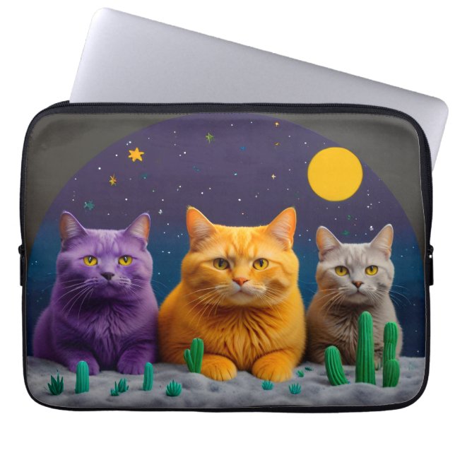 Capa Para Notebook Bolsa de laptop - Gato de Na moda (Frente)