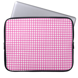 Capa Para Notebook Bolsa de laptop Gingham Rosa