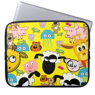 Capa Para Notebook Bolsa de laptop Girafa, Porco, Cão, Gatinho, Ovel