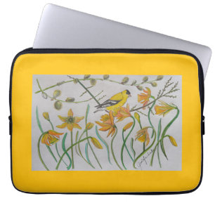 Capa Para Notebook Bolsa de laptop Goldfinch & Daffodils
