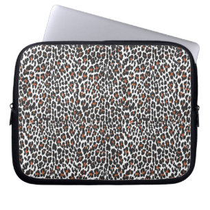 Capa Para Notebook Bolsa de laptop-Impressão de-pele branca-leopardo