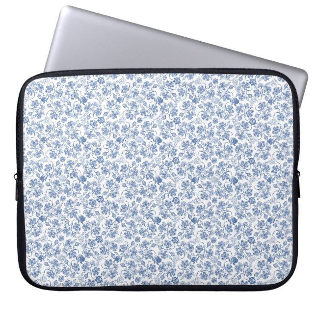Capa Para Notebook Bolsa de laptop Impressão étnica azul Indigo (Frente)