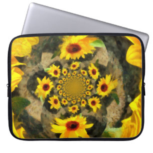 Capa Para Notebook Bolsa de laptop infinita de girassóis