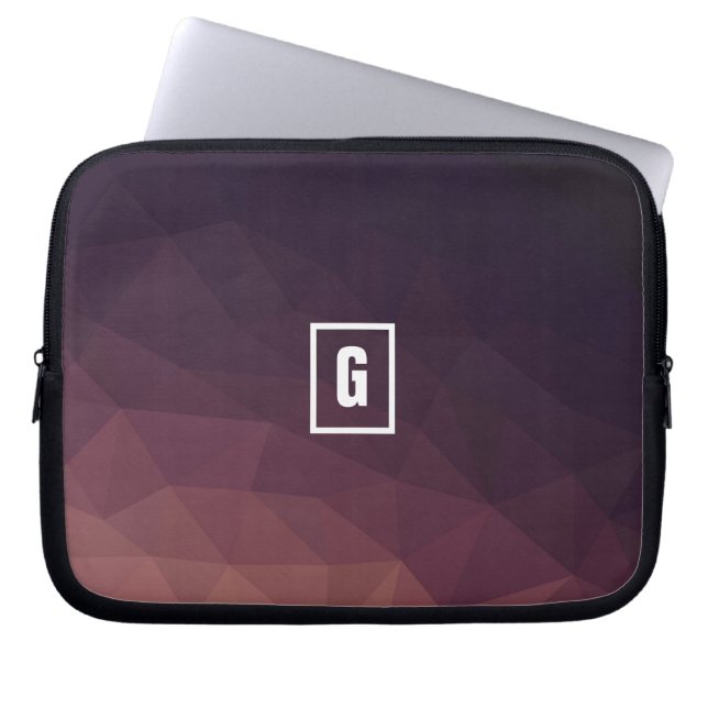 Capa Para Notebook Bolsa de laptop inicial de poli/violeta/preto baix (Frente)