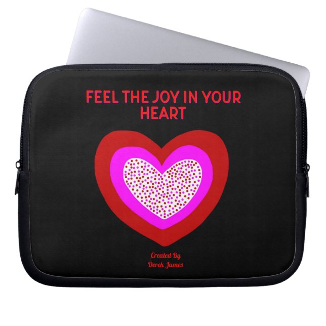 Capa Para Notebook Bolsa de laptop Joyful Heart Neoprene (Frente)