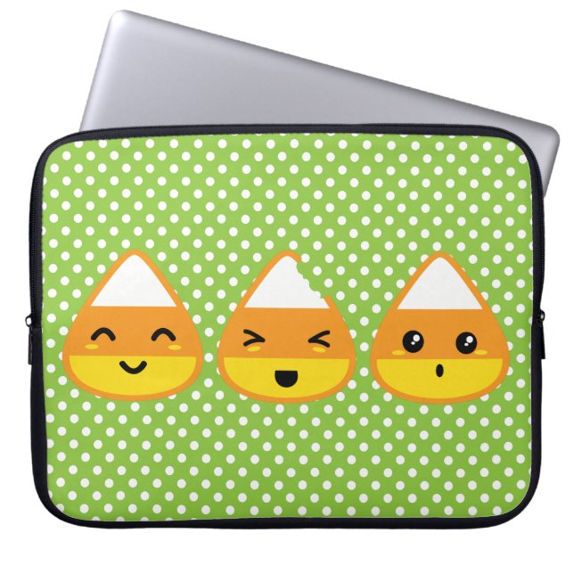 Capa Para Notebook Bolsa de laptop Kawaii Candy Corn (Frente)